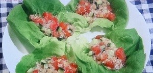 トマトと納豆のアマニ油サラダ