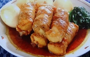 高野豆腐で豚の角煮