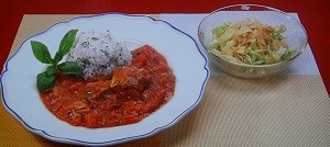 さばのトマト煮&春キャベツサラダ