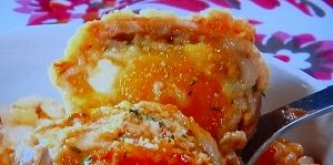 肉巻き冷凍卵のトマト煮