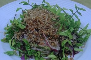 ひじきとクレソンの和風じゃこサラダ