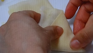 三角パイ包み方