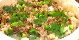 ごぼうと牛肉の混ぜごはん