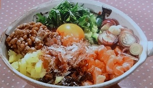 【サタデープラス】サーモンユッケ丼のレシピ！稲垣飛鳥の掛け合わせどんぶり