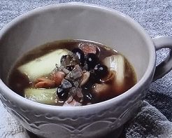 黒豆とねぎ、フェンネルのカレースープのレシピ