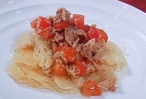 あさイチ:トマトの冷製うどんのレシピ！片岡シェフ
