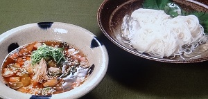【せっかくグルメ】あまからやのカレー・スパイシー醤油ラーメンのつけ麺！静岡県伊豆市