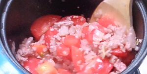 ポークトマト豆乳スープ