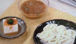 ごごナマ：蒸しナスとサバ缶のぶっかけごまうどんのレシピ！ナスの皮のきんぴらも！きじまりゅうた