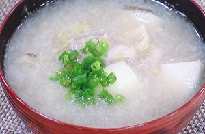 ごごナマ 笠原将弘さんの鶏と里芋のれんこんすり流し汁のレシピ スターシェフ 生活の泉