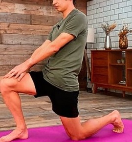 腰スライドストレッチ