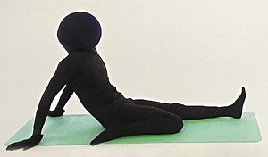 太もも前の血管伸ばし