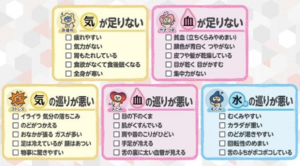 体質チェックリスト