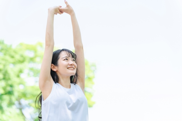 ストレッチ、エクササイズ、のび、